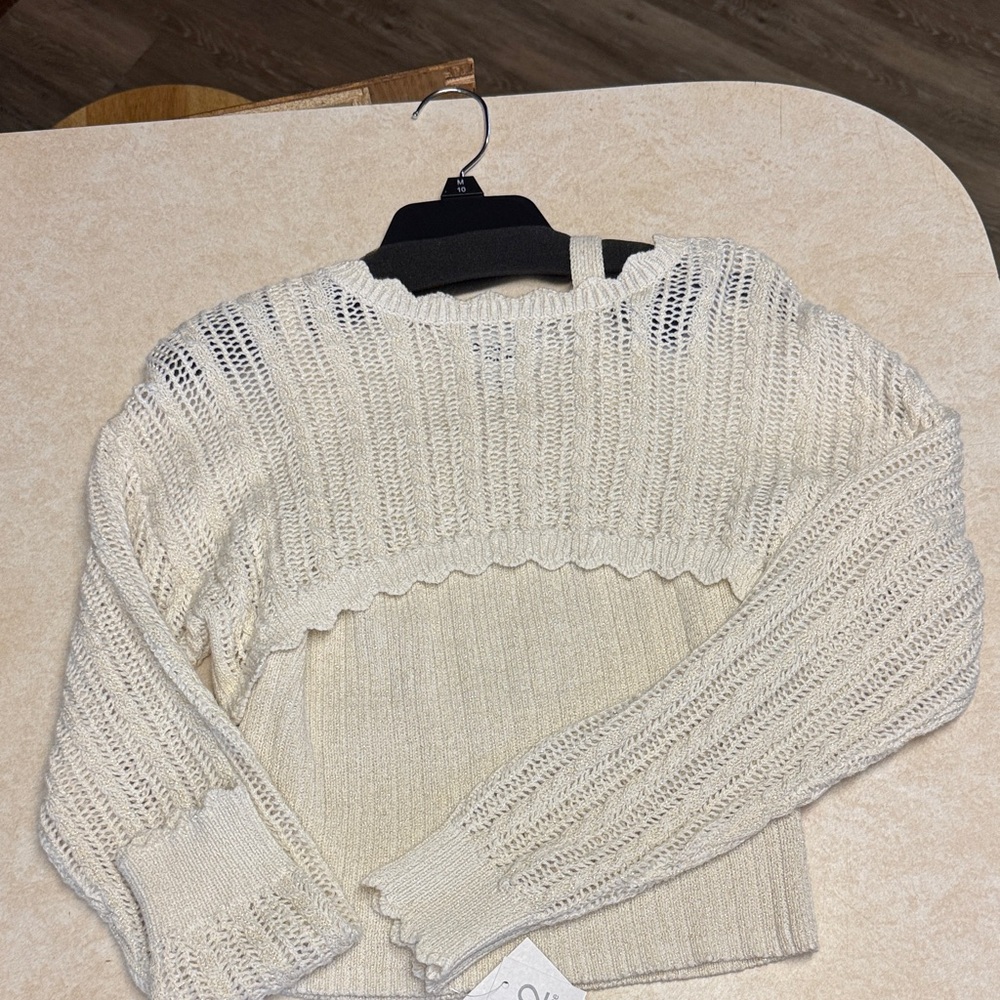 Elegant Cream Sweater with sparkles